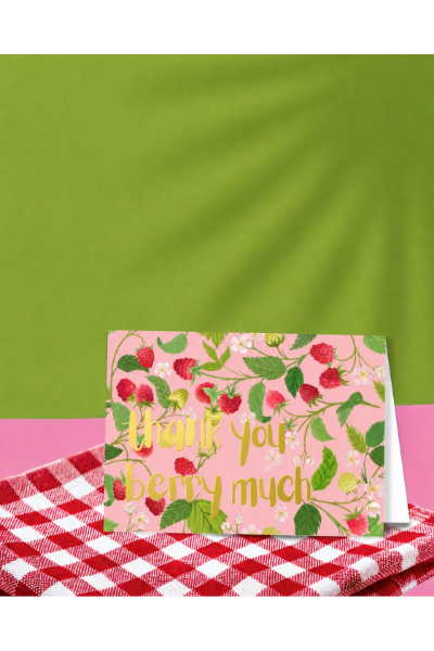 Greeting Card - Thank You Berry Much